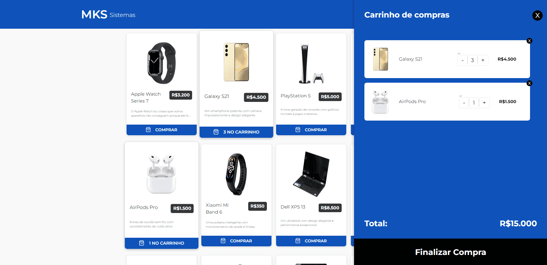 Image 2: Shopping Page with Cart